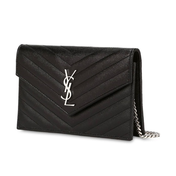 SAINT LAURENT YSL monogram small wallet on chain - Picture 2 of 4